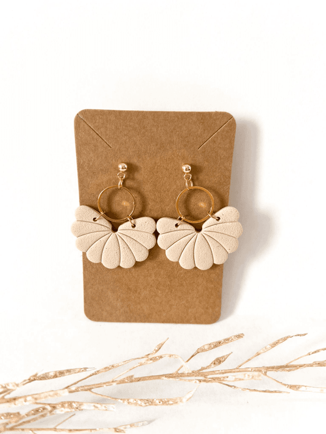 Boucles d&#039;oreilles Clochette / beige