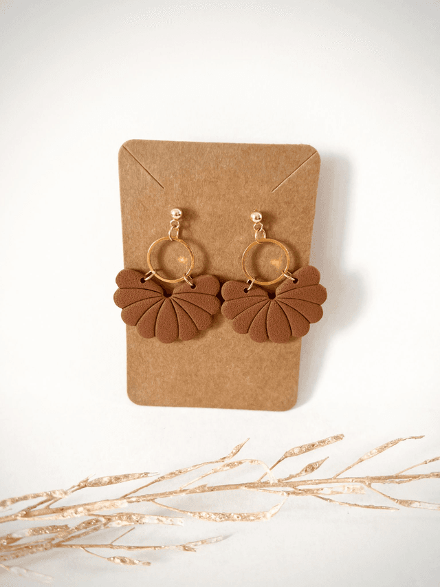 Boucles d&#039;oreilles Clochette / caramel