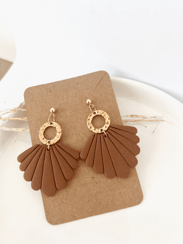 Boucles d&#039;oreilles Anna / caramel